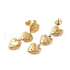 Ion Plating(IP) 304 Stainless Steel Heart Stud Earrings EJEW-Z068-03G-2
