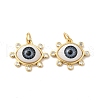 Brass Micro Pave Clear Cubic Zirconia Pendants ZIRC-E006-04G-03-2