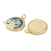 Brass Micro Pave Clear Cubic Zirconia Pendants KK-S048-04G-2