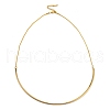 PVD Vacuum Plating 202 Stainless Steel Curved Bar Pendant Necklace with Round Snake Chains for Women NJEW-H011-02G-1