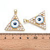 Brass Micro Pave Clear Cubic Zirconia Pendants for Women KK-T070-90A-08-3