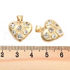 Brass Pave Clear Cubic Zirconia Pendants KK-U009-05C-G-3