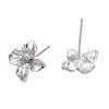 Brass Stud Earring Findings KK-N232-337B-01P-1