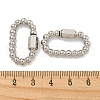 304 Stainless Steel Screw Carabiner Lock Charms STAS-C092-07P-3