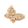 Brass Micro Pave Clear Cubic Zirconia Pendants KK-C062-072G-2