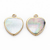 Electroplate Black Lip Shell Pendants SHEL-S276-153-2