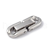 Non-Tarnish 304 Stainless Steel Fold Over Clasps STAS-G307-11A-P-2