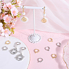 Beebeecraft 6 Pairs 2 Colors Brass Micro Pave Clear Cubic Zirconia Hoop Earring Finding KK-BBC0014-52-4