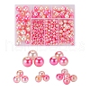 497Pcs 5 Style Rainbow ABS Plastic Imitation Pearl Beads OACR-YW0001-07D-1