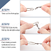 SUPERFINDINGS 180Pcs 9 Style 201 Stainless Steel High Strength Fishing Snap FIND-FH0004-42-4