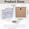 Square Wood Wall Mounted Stamp Storage Boxes with Clear Acrylic Window CON-WH20005-02B-2