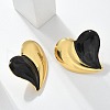 Heart 304 Stainless Steel Stud Earrings EJEW-A130-01G-01-5