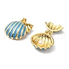 Brass Enamel Pearl Pendants KK-G533-16G-02-2