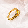 Mother's Day Rings 304 Stainless Steel Pave Cubic Zirconia Finger Rings for Women FS-WGAA4E7-15-1