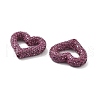 Heart Shape Polymer Clay Rhinestone Beads CLAY-NH0001-09B-10-3