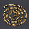 Men's Vacuum Plating 201 Stainless Steel Cuban Link Chain Necklaces NJEW-T012-04B-66-G-2