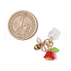 Alloy Stainless Steel Acrylic Bees Charms PVC Mobile Dustproof Plugs PALLOY-JF03633-2