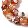 Dyed & Heated Natural Fire Crackle Agate Beads Strands G-P539-B01-12-4