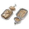 Natural Picture Jasper Human Body Shaped Pendants G-P552-03P-10-2