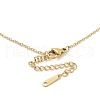304 Stainless Steel Rectangle I Love You Pendant Cable Chain Necklaces NJEW-H044-04G-3