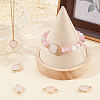 Beebeecraft 10Pcs Natural Rose Quartz Connector Charms G-BBC0001-36-4