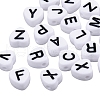 White Opaque Acrylic Enamel Beads MACR-SZ0001-28-1