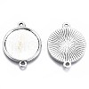 Tibetan Style Alloy Cabochon Connectors Settings TIBE-S322-010D-AS-RS-2