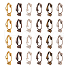 48Pcs 6 Colors Brass Clip-on Earring Converters Findings KK-CJ0001-61-5