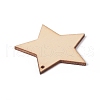 Unfinished Natural Poplar Wood Pendants WOOD-E010-05-3