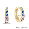 S925 Sterling Silver Colorful Cubic Zirconia Hoop Earrings ZY9820-1-2