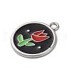 Alloy Enamel Pendants PALLOY-R162-13P-03-2