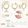AHADERMAKER 30Pcs Brass Clip-on Earring Findings KK-GA0001-54G-2