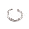 Non-Tarnish 304 Stainless Steel Bamboo Joint Open Cuff Rings for Women RJEW-G285-09P-2