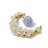Glass Seed Beaded Pendants PALLOY-MZ00602-02-3