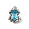 Brass Pave Cubic Zirconia Charms KK-C096-15P-02-1