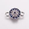 Brass Micro Pave Cubic Zirconia Links ZIRC-E143-47P-1