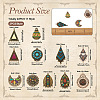 22Pcs 11 Style Tibetan Style Alloy Enamel Chandelier Components Links FIND-TA0001-83-4