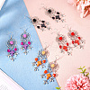 Resin & Synthetic Turquoise Dangle Earrings EJEW-TAC00014-4