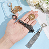 Unicraftale 3 Sets 3 Colors  Alloy Keychain Tassel Chain Pendant Decoration HJEW-UN0001-25-4