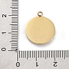 304 Stainless Steel Pendants STAS-R005-07G-02-3
