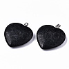 Synthetic Black Stone Pendants G-S364-071-2