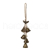 Iron Bell & Alloy Key/Sun/Moon Charm Hanging Ornaments HJEW-JM03430-1