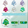 SOFPLATE 48Pcs 6 Colors Christmas Rainbow Iridescent Plating Acrylic Beads MACR-SP0001-34-2