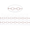 Brass Flat Oval Cable Chains CHC025Y-RG-1