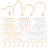 DICOSMETIC 90Pcs 9 Style Ion Plating(IP) 304 Stainless Steel Earring Hooks STAS-DC0004-67-1