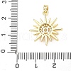 Brass Micro Pave Cubic Zirconia Pendants KK-D357-29G-3