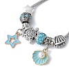 Ocaen Theme European Beads Charm Bracelet Set for Women BJEW-JB11587-01-3