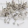 304 Stainless Steel Stud Earring Findings STAS-N019-17-4.5mm-2
