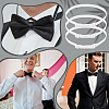BENECREAT 16Pcs Adjustable Polyester Elastic Bow Tie Extender Bands FIND-BC0005-75A-01-6