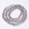 Electroplate Transparent Glass Beads Strands EGLA-A034-T3mm-F12-2